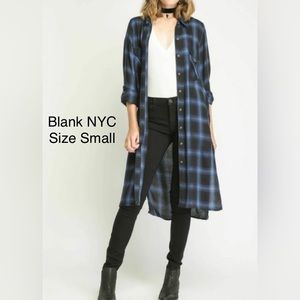 Blank NYC long button up duster style shirt. Super soft with full size pockets!